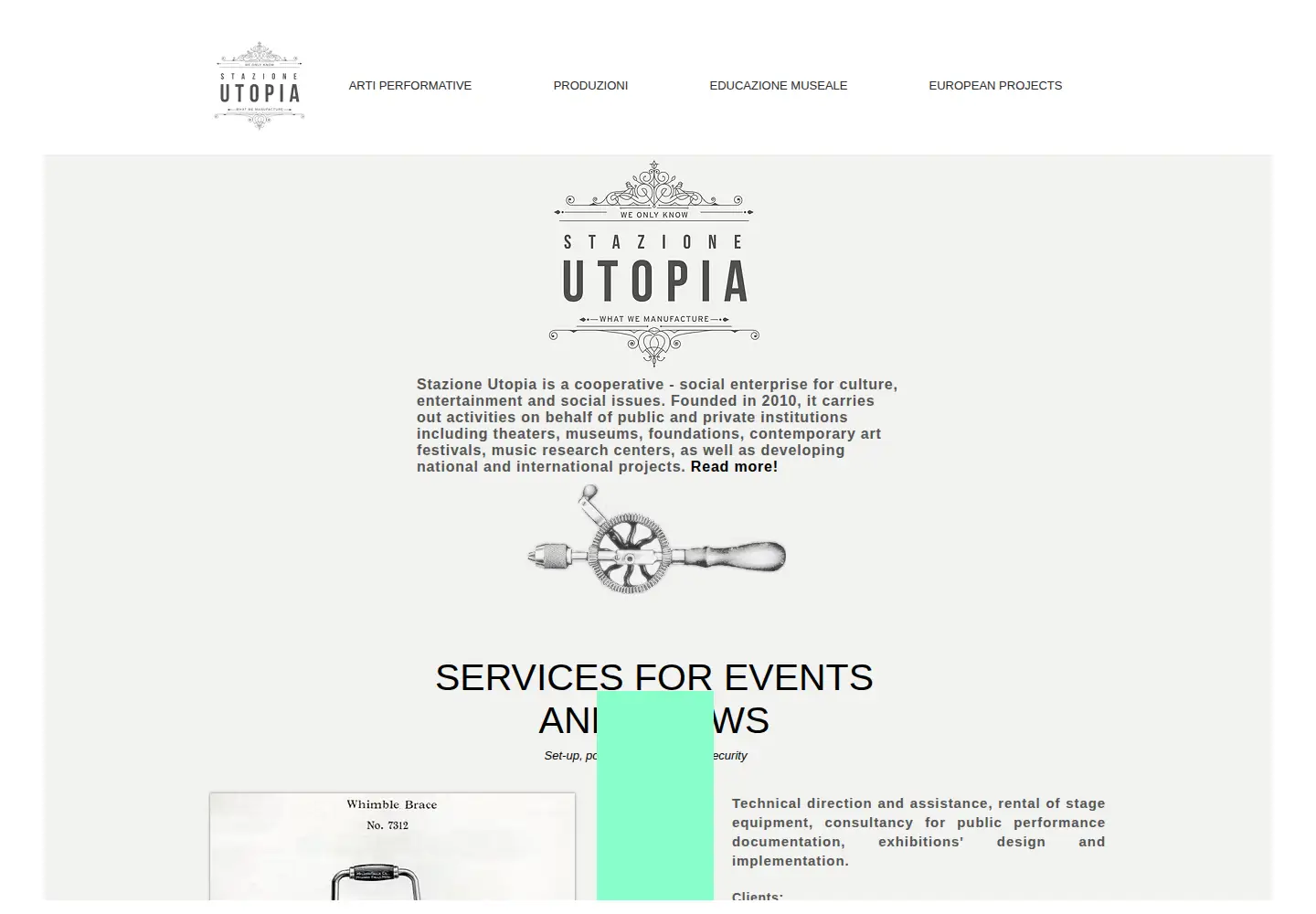 Captured homepage of stazioneutopia.com in the current scan