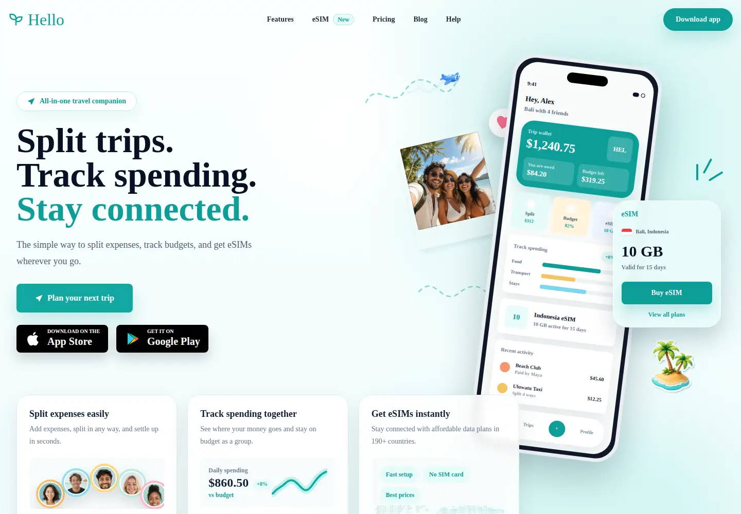 Screenshot of travelwithhello.com