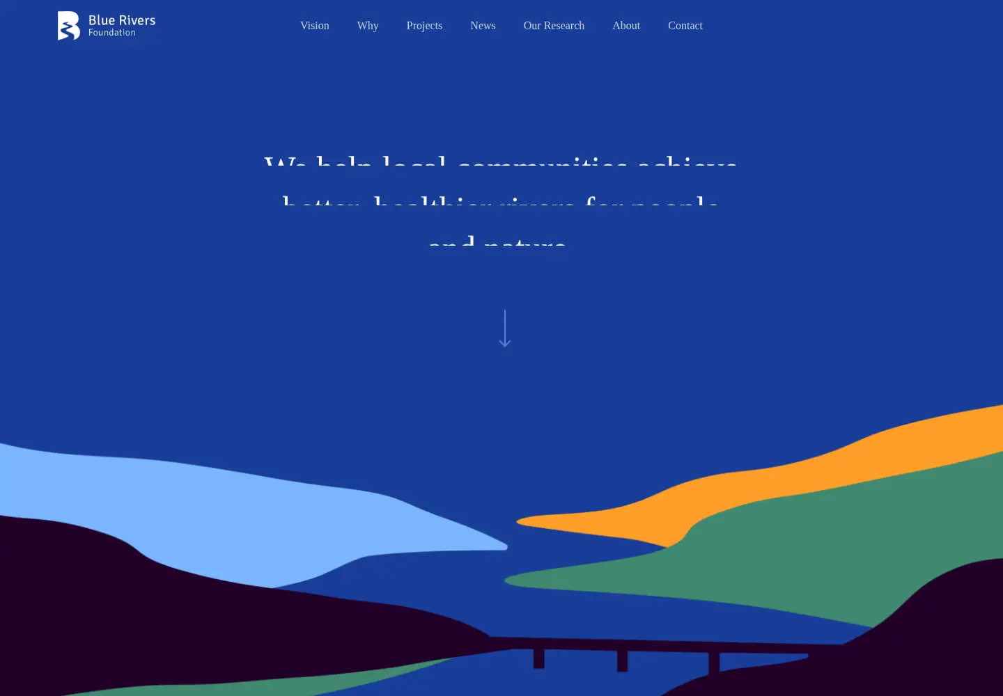 Screenshot of blueriversfoundation.org