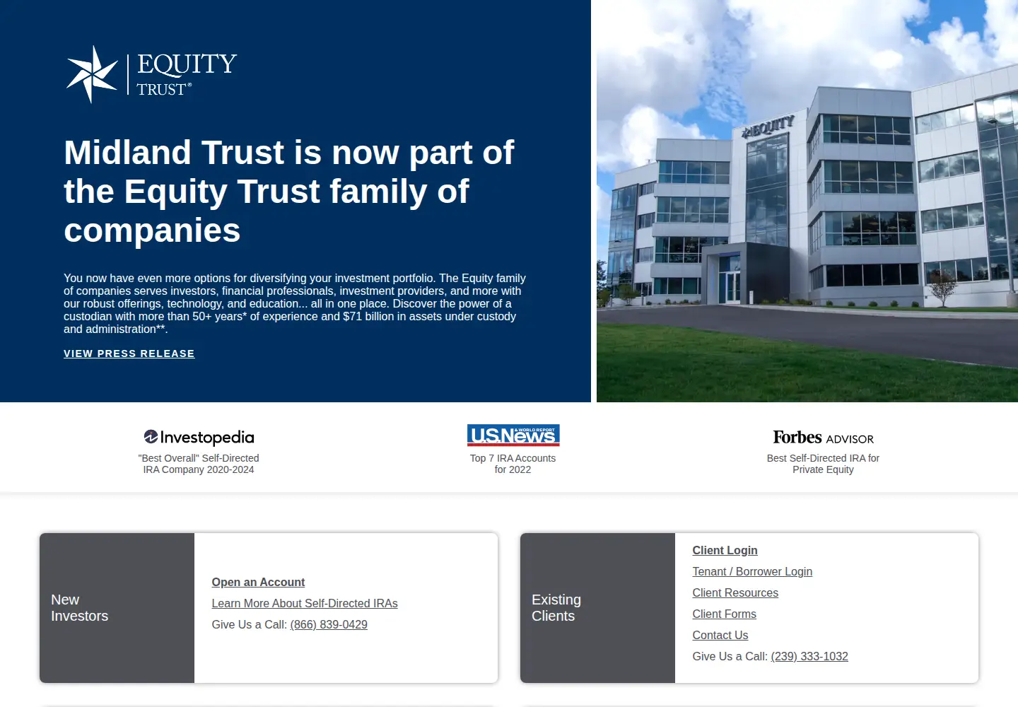 Screenshot of midlandtrust.com