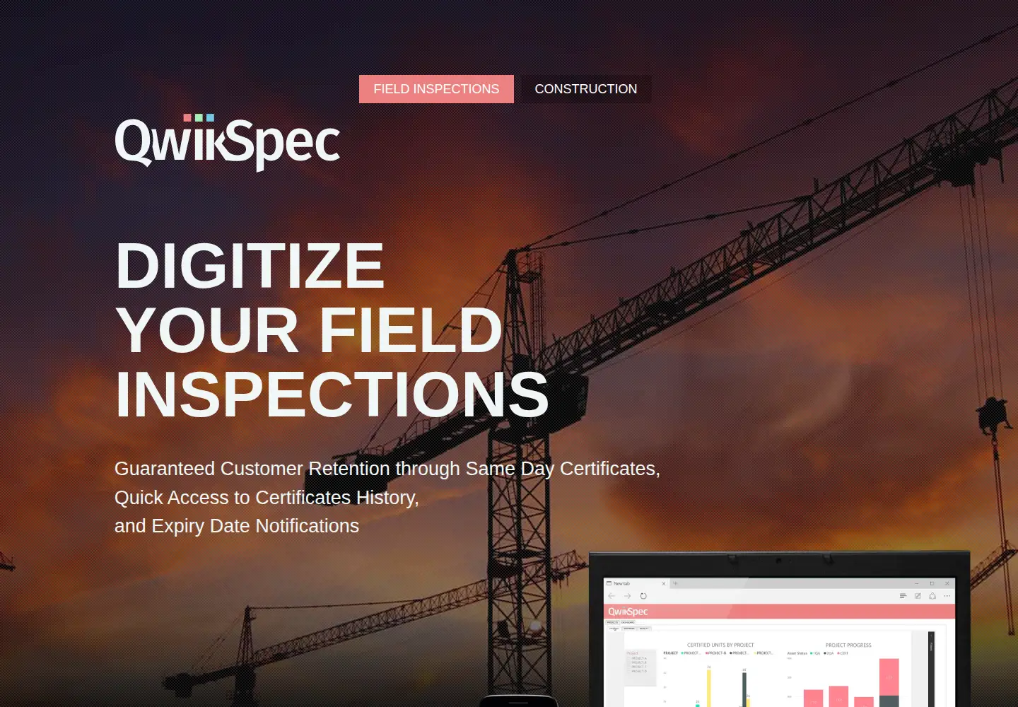 Screenshot of qwikspec.com