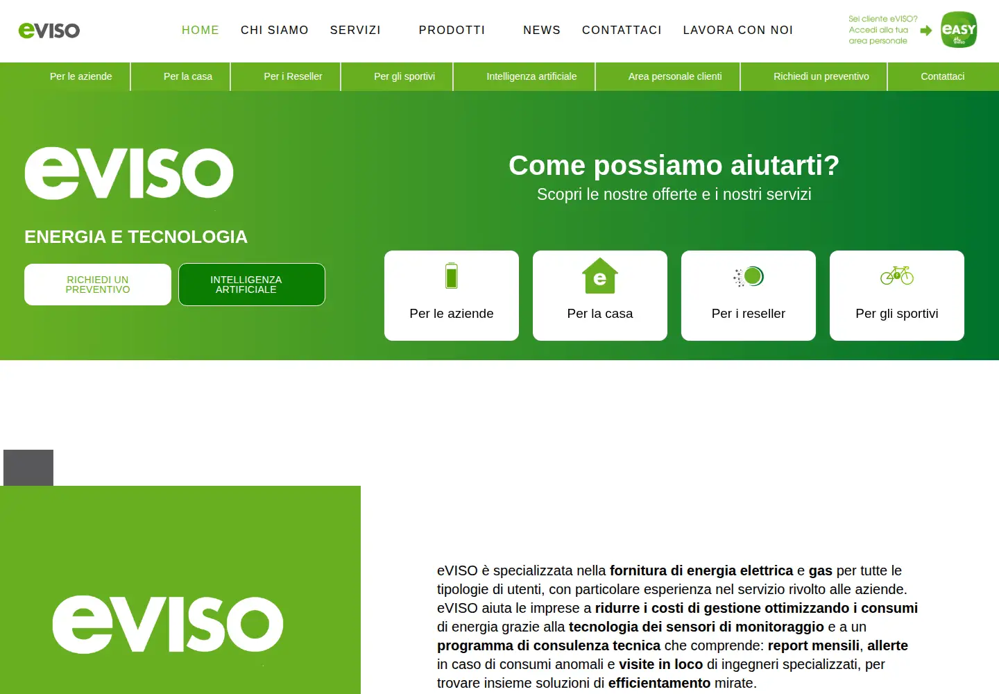 Screenshot of eviso.it