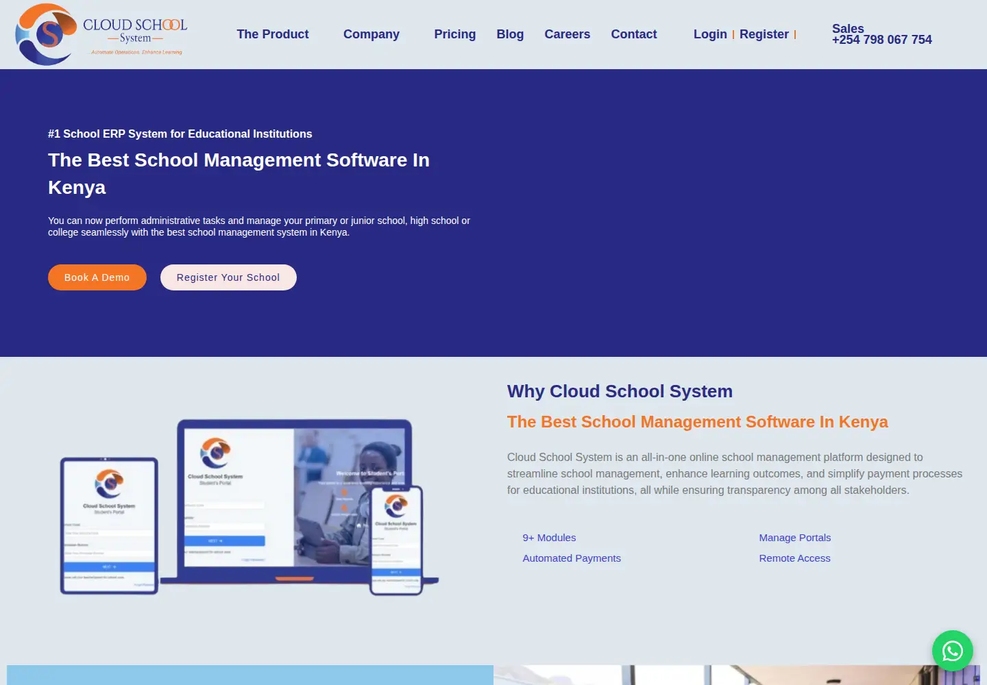 Screenshot of cloudschool.co.ke