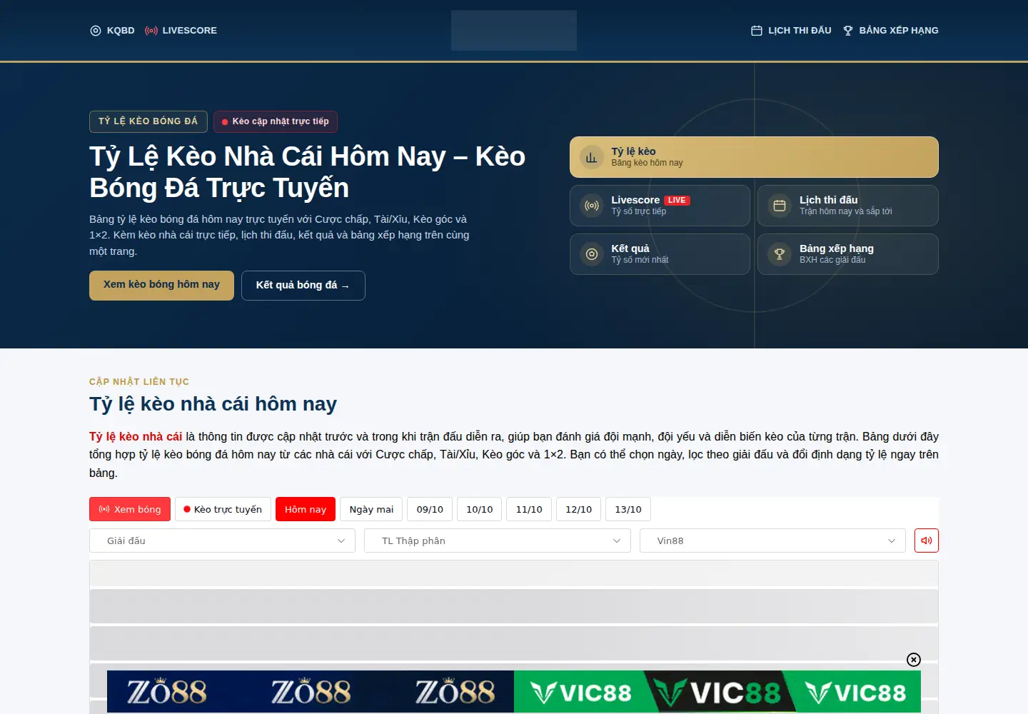 Screenshot of keonhacai.study