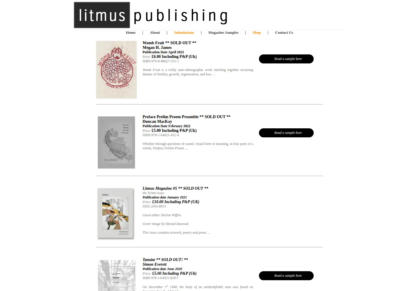 Screenshot of litmuspublishing.co.uk
