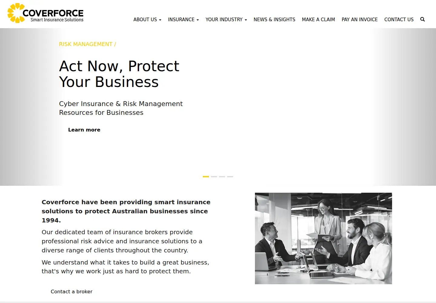 Screenshot of coverforce.com.au