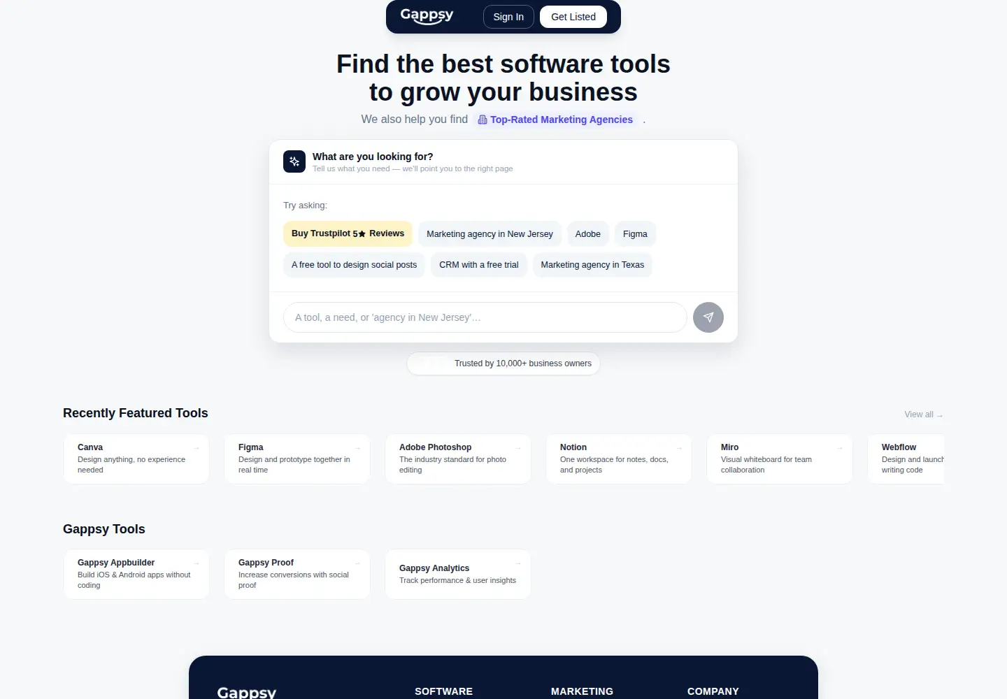 Screenshot of gappsy.com