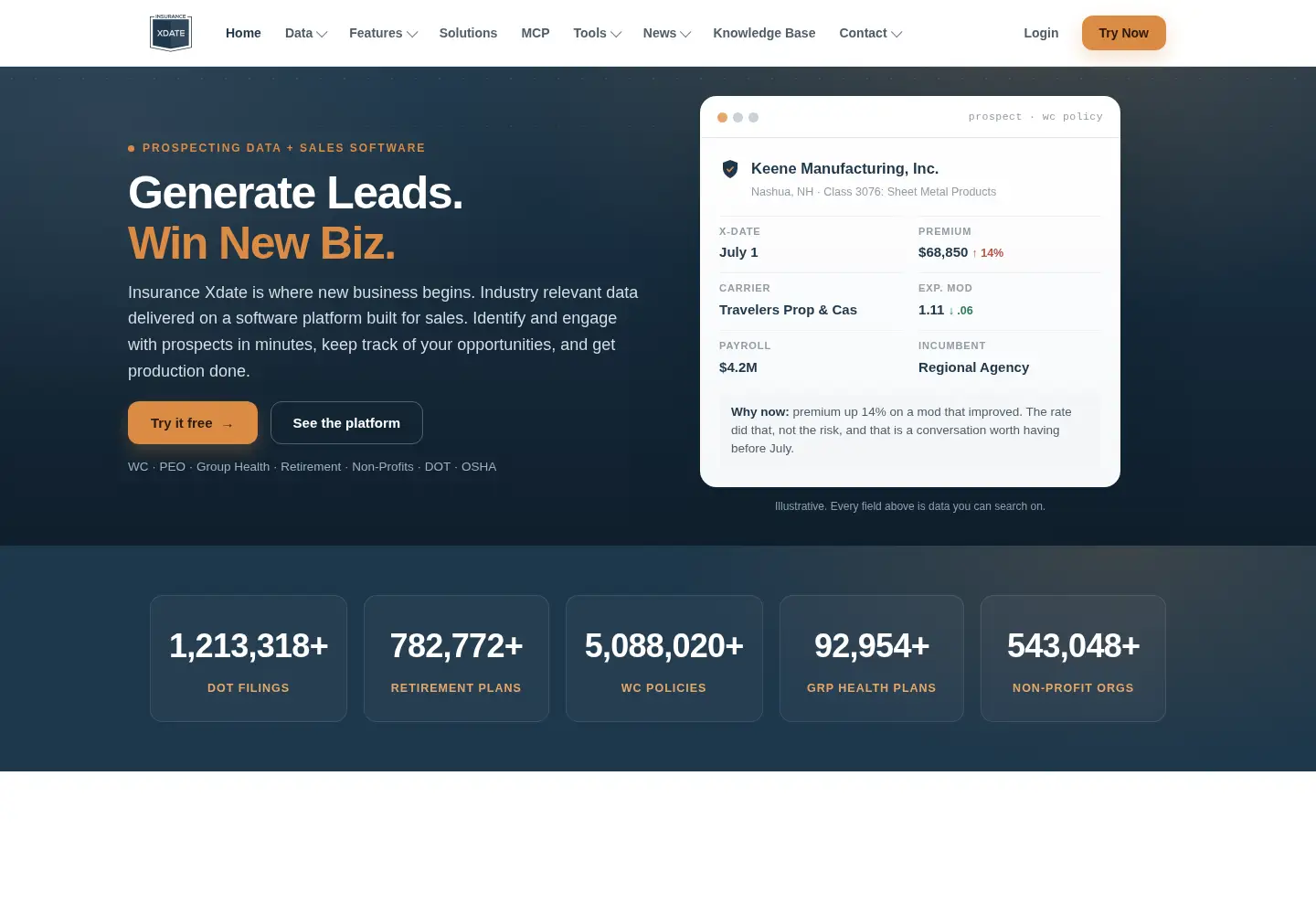 Screenshot of insurancexdate.com
