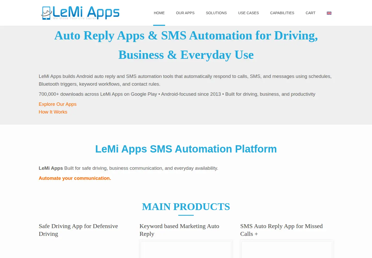 Screenshot of lemiapps.com