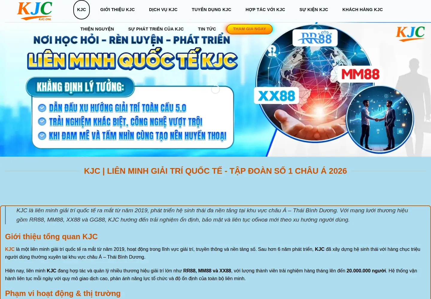 Screenshot of kjc.gold