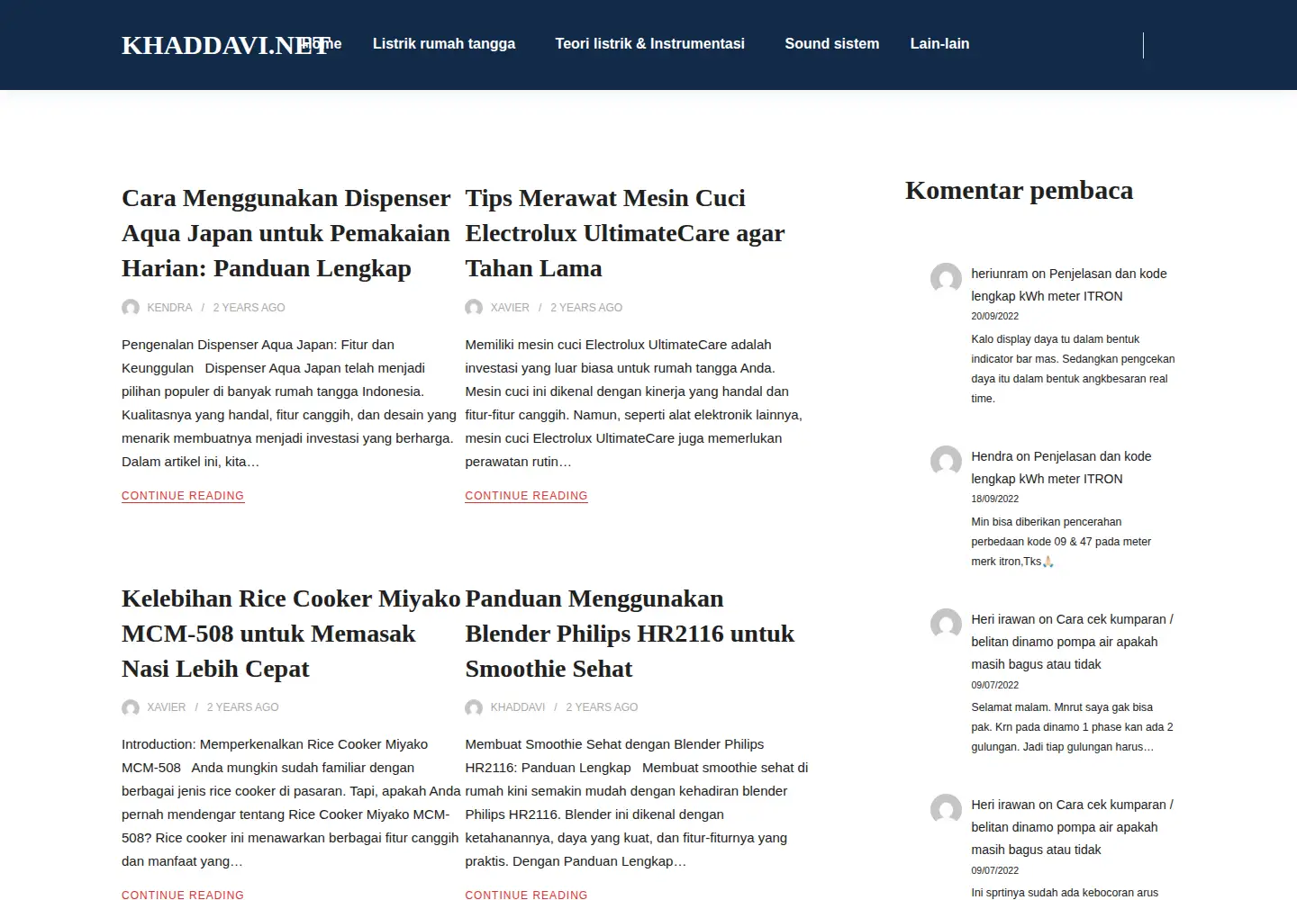Screenshot of khaddavi.net