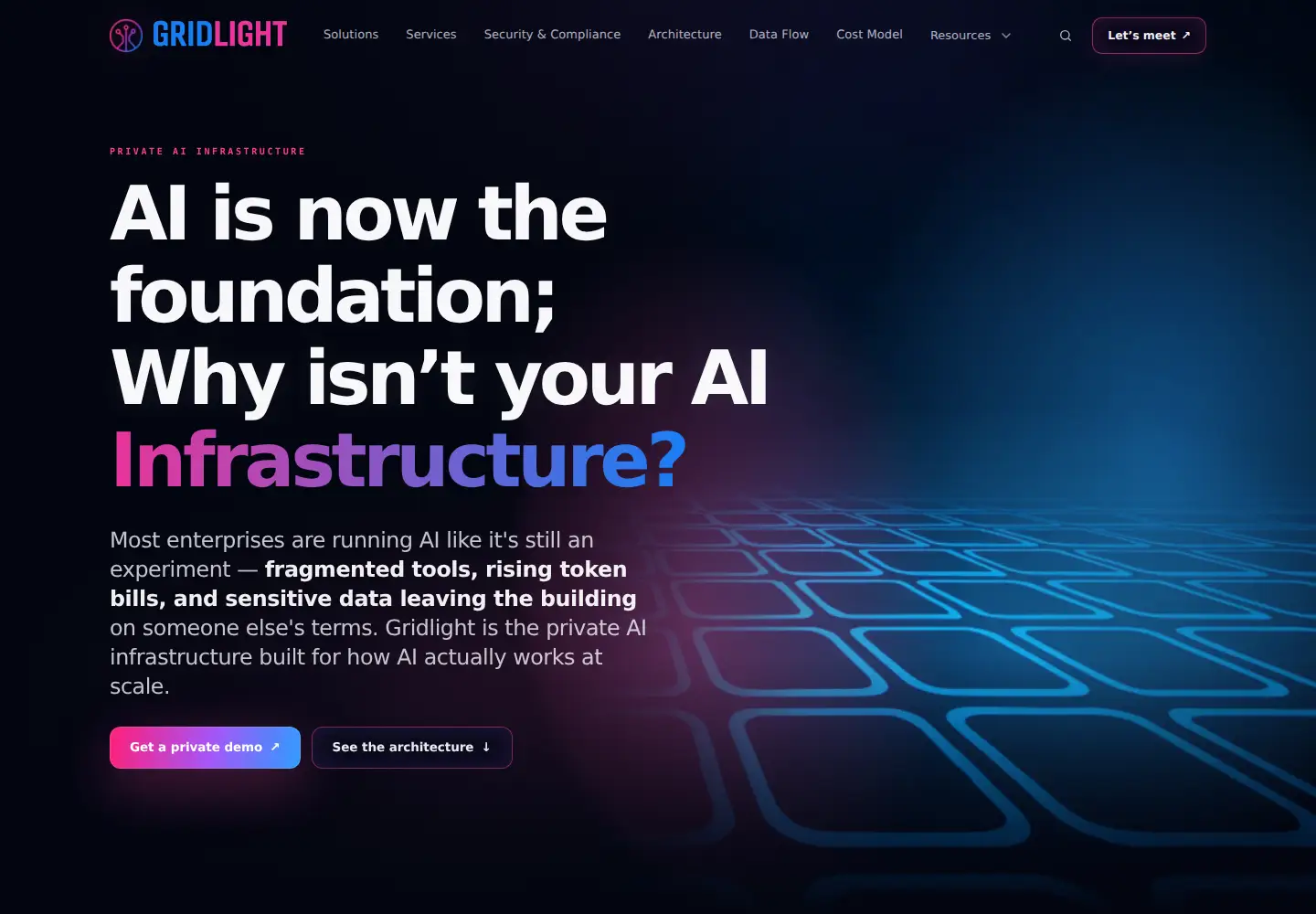 Screenshot of gridlight.ai