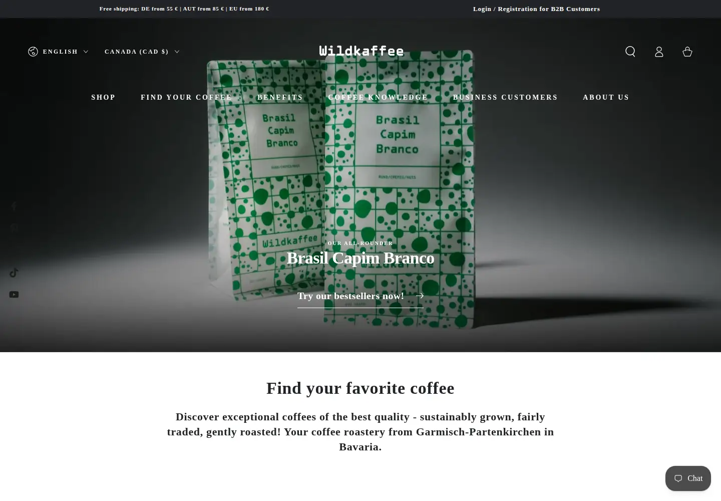 Screenshot of wild-kaffee.com