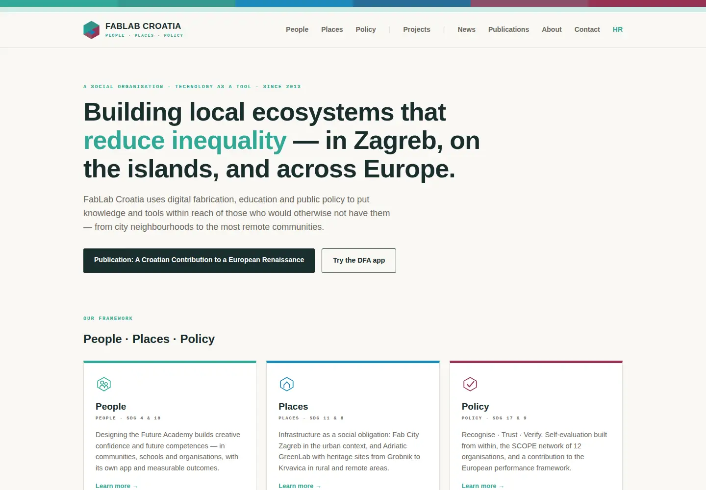 Screenshot of fablab.hr