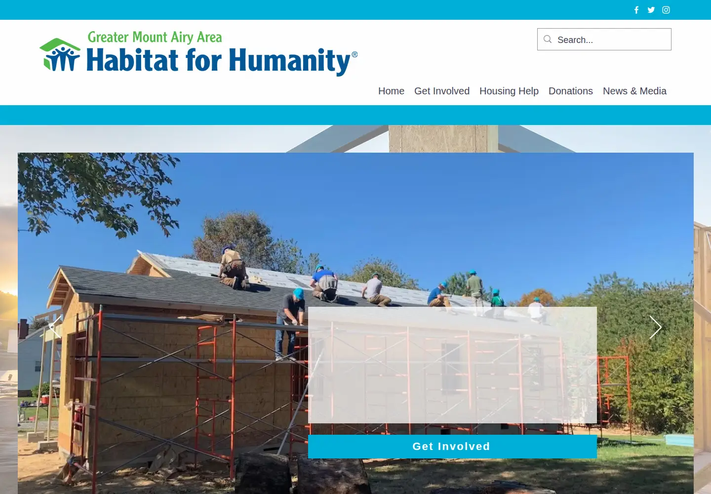 Screenshot of mountairyhabitat.org