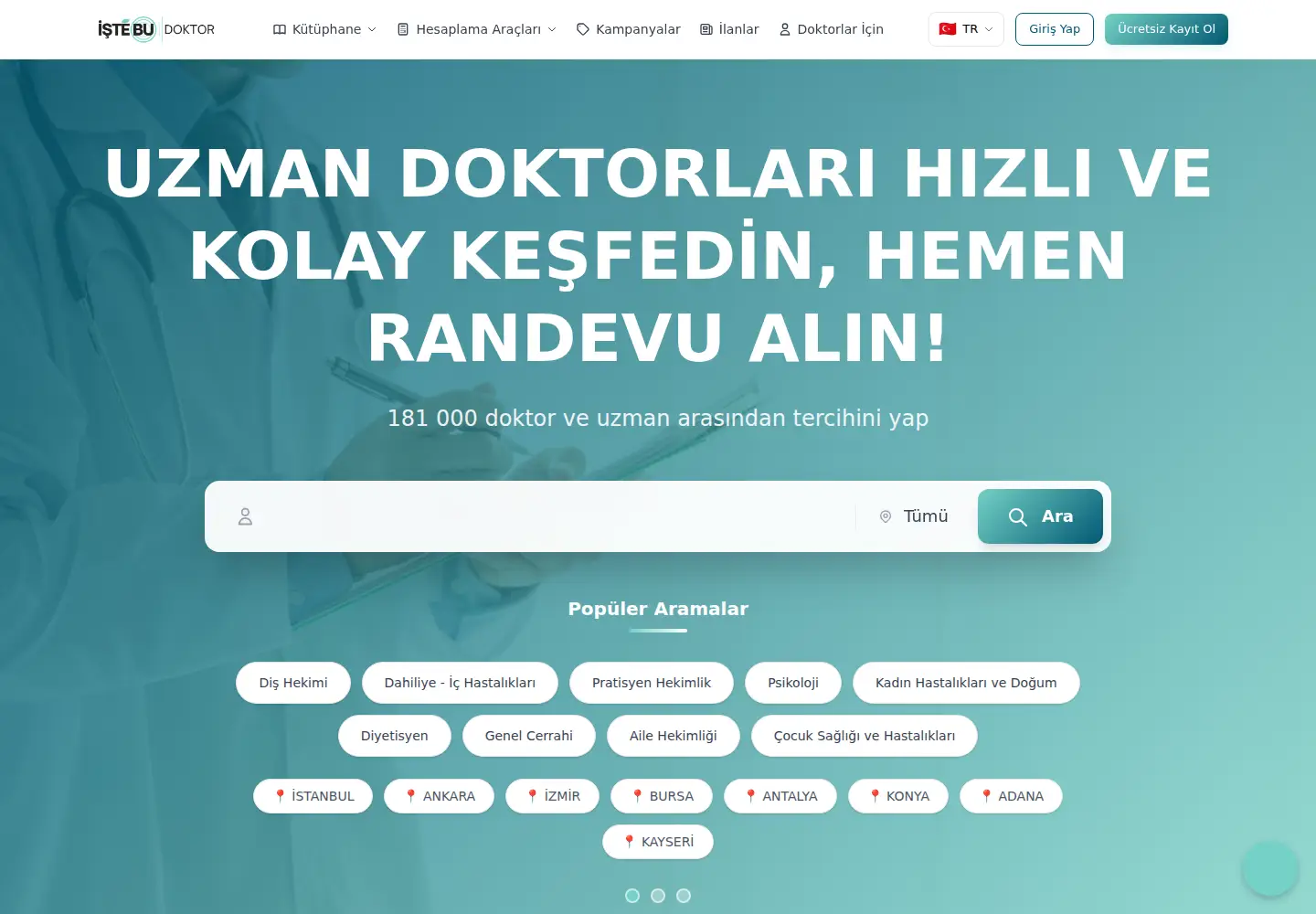 Screenshot of istebudoktor.com.tr