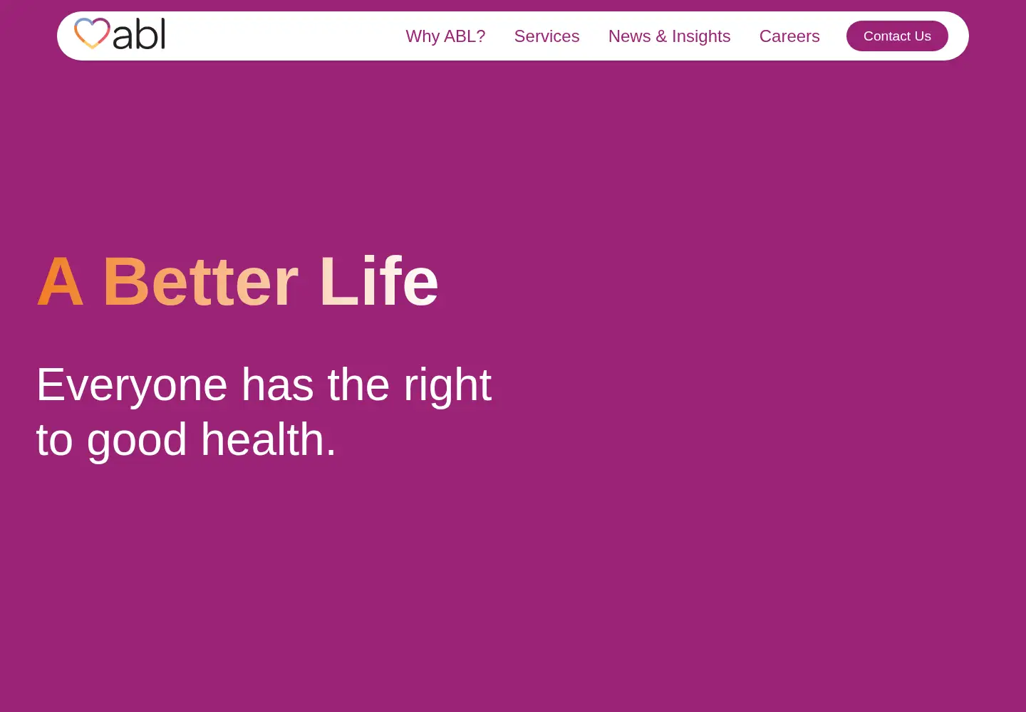 Screenshot of ablhealth.co.uk