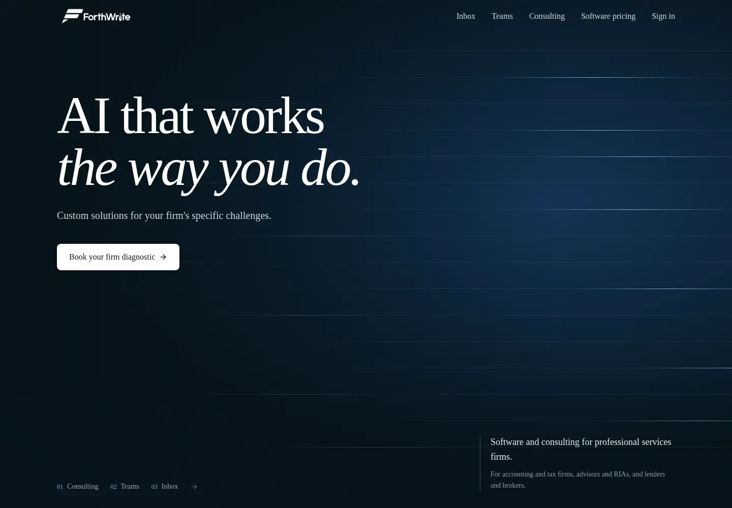 Screenshot of forthwrite.ai