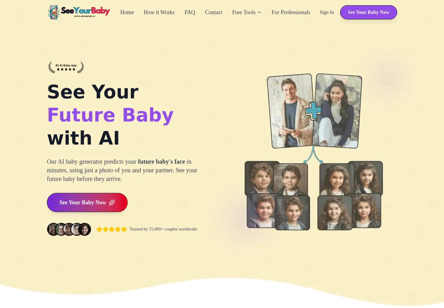 Screenshot of seeyourbaby.ai