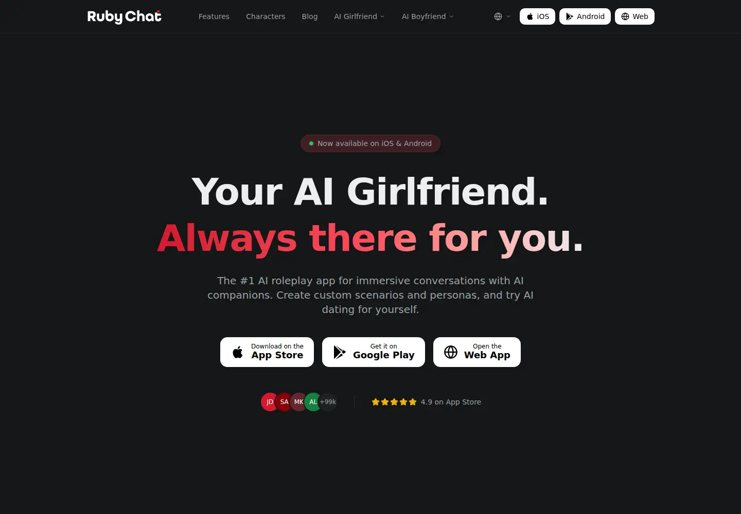 Screenshot of rubychat.app
