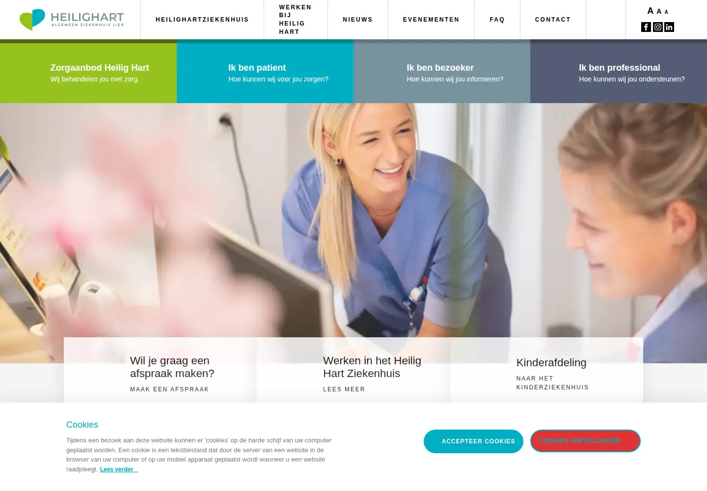 Screenshot of heilighartlier.be