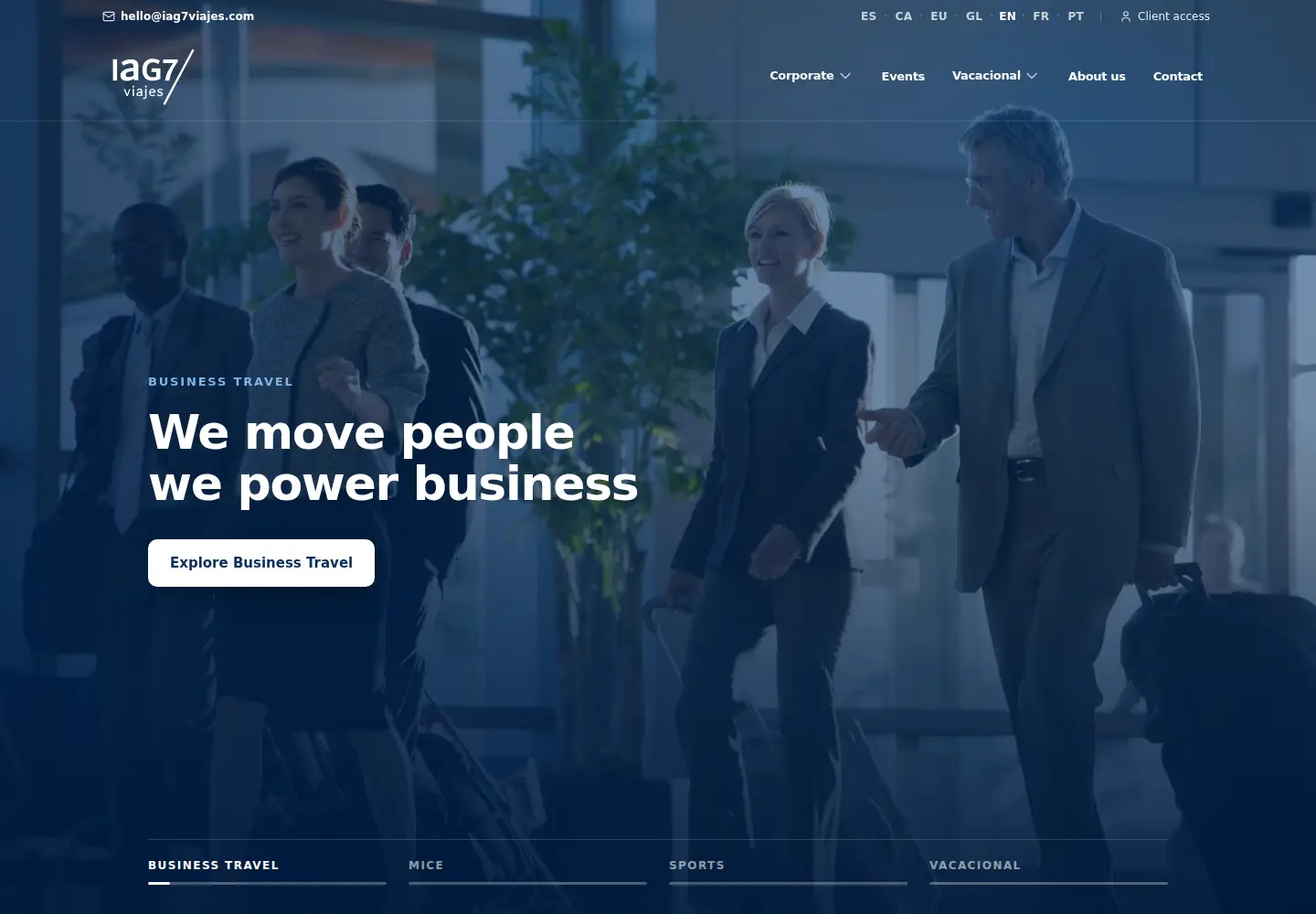 Screenshot of iag7viajes.com