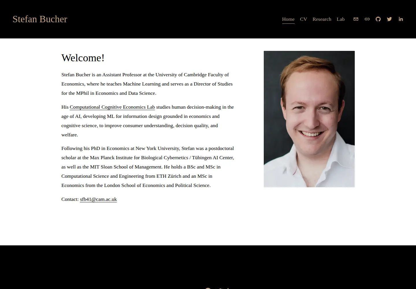 Captured homepage of stefan-bucher.com in the current scan