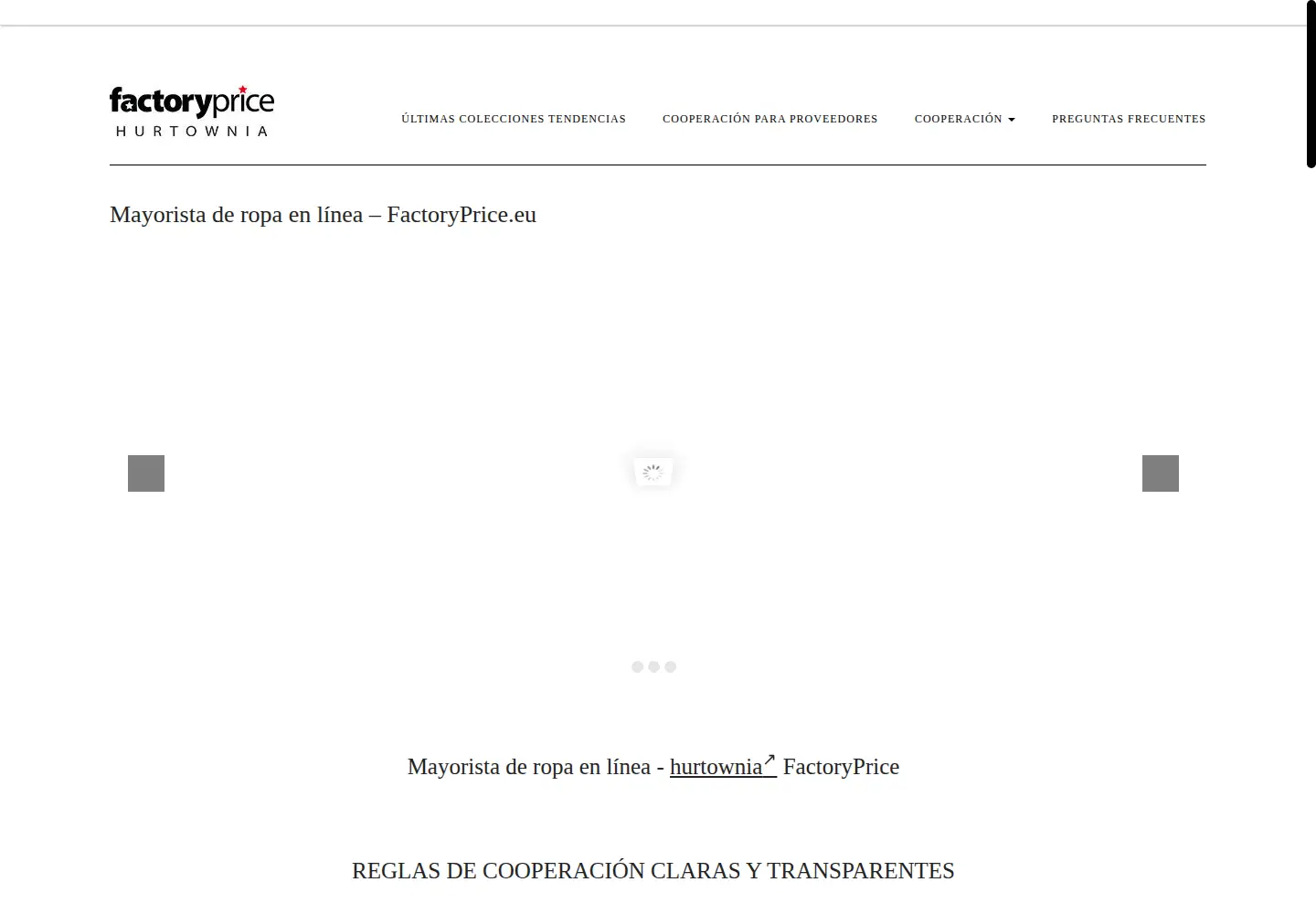 Screenshot of factoryprice.es
