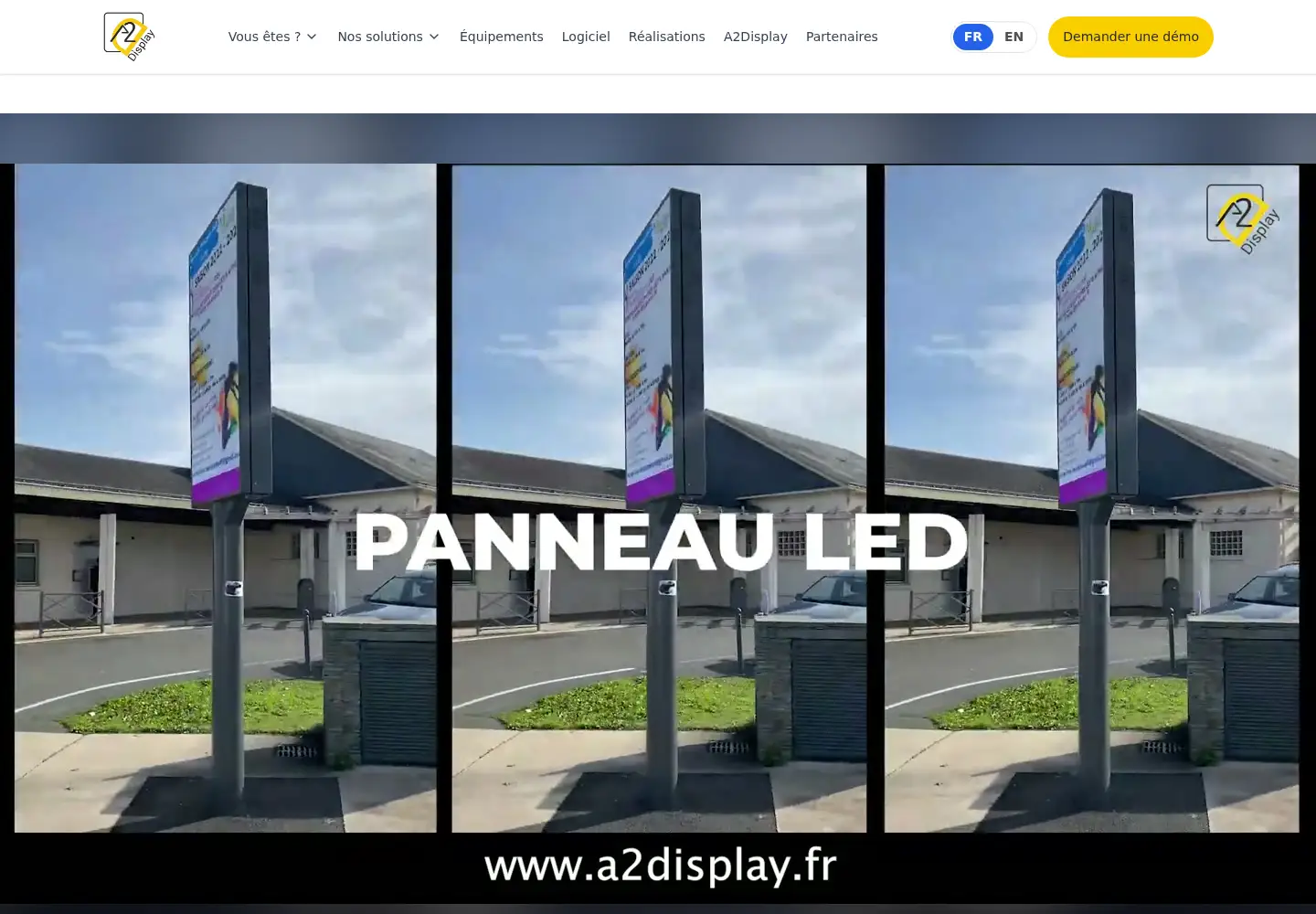 Screenshot of a2display.fr