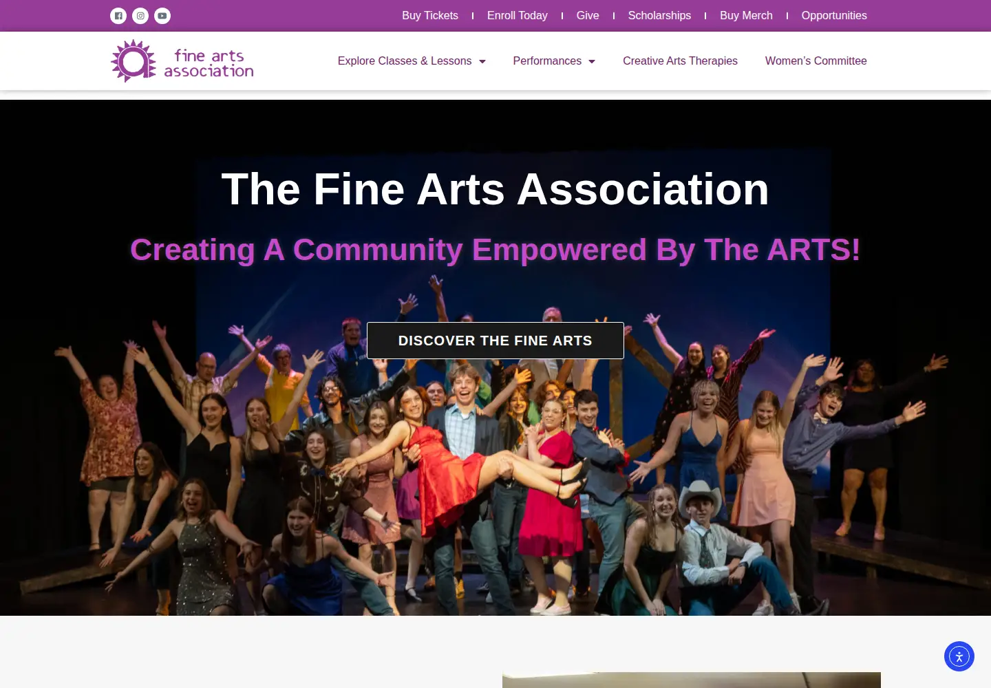 Screenshot of fineartsassociation.org