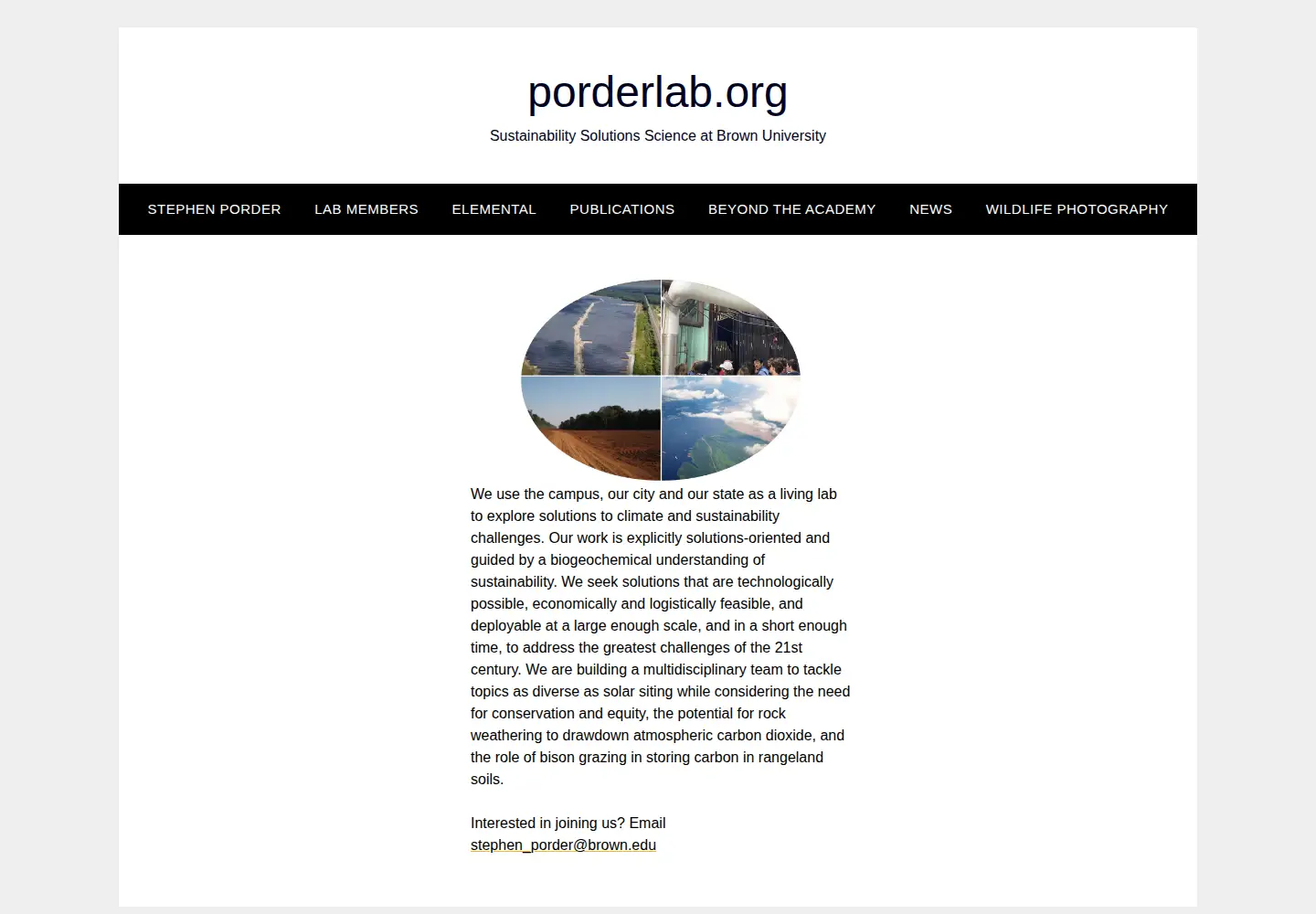 Screenshot of porderlab.org