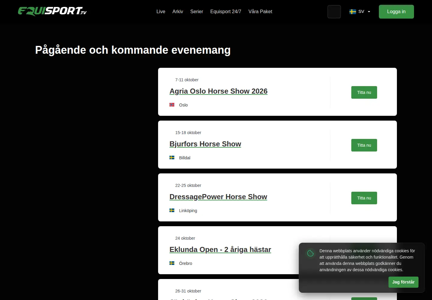 Screenshot of equisport.tv