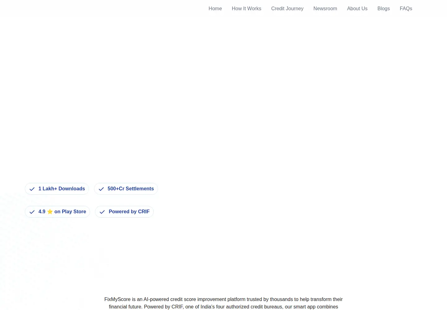 Screenshot of fixmyscore.ai