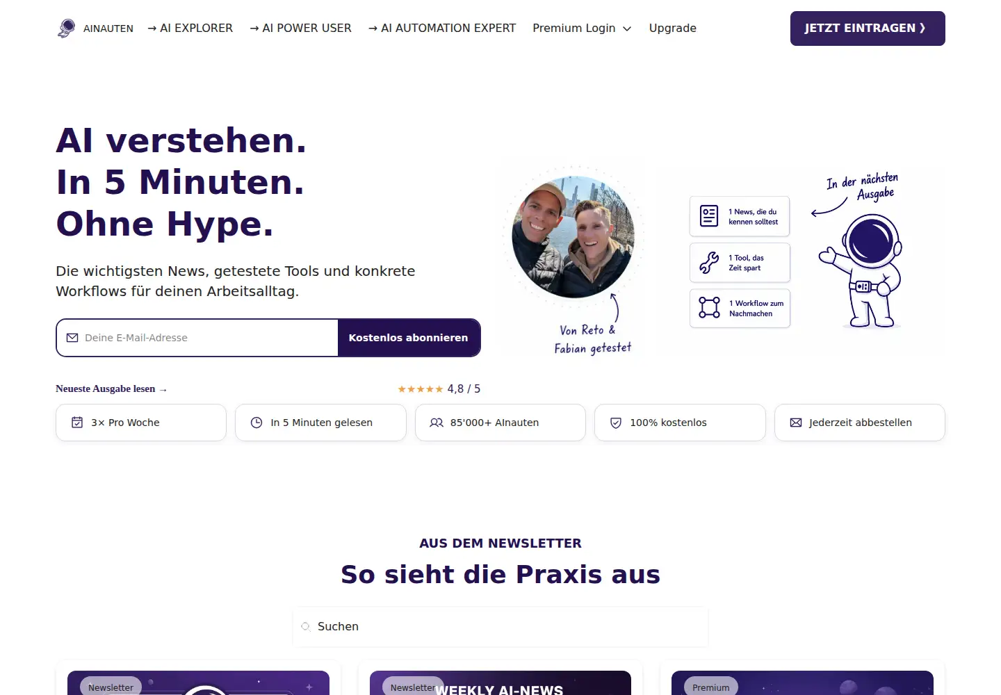 Captured homepage of ainauten.com in the current scan