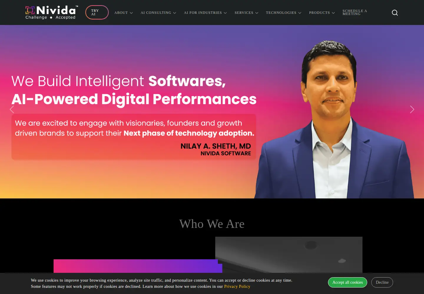 Screenshot of nividasoftware.com