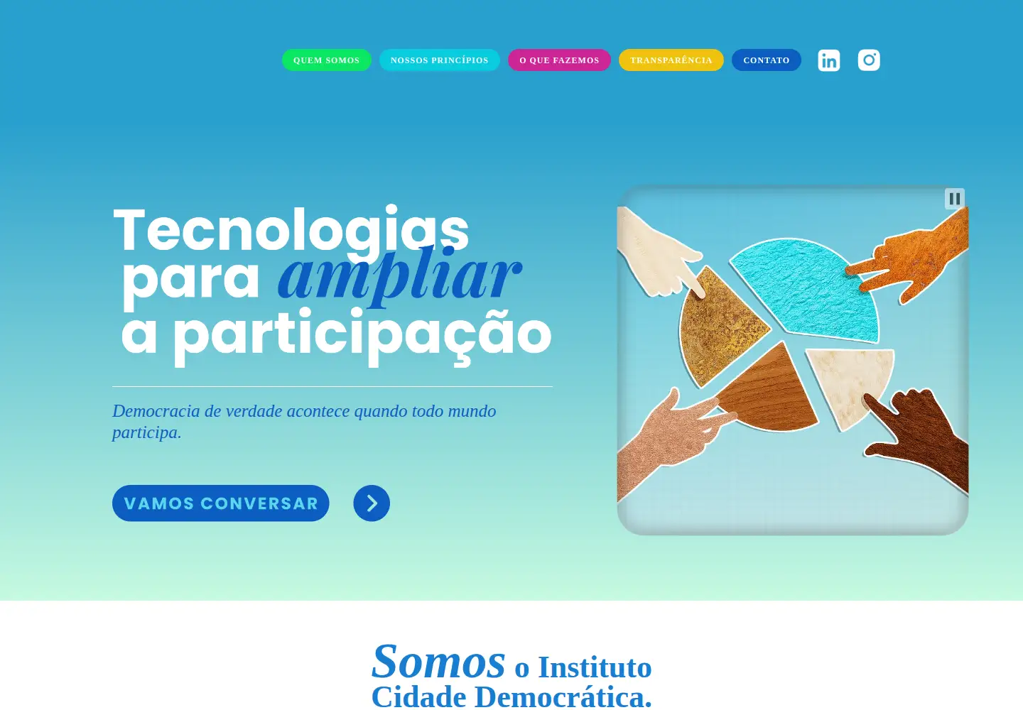 Screenshot of cidadedemocratica.org.br
