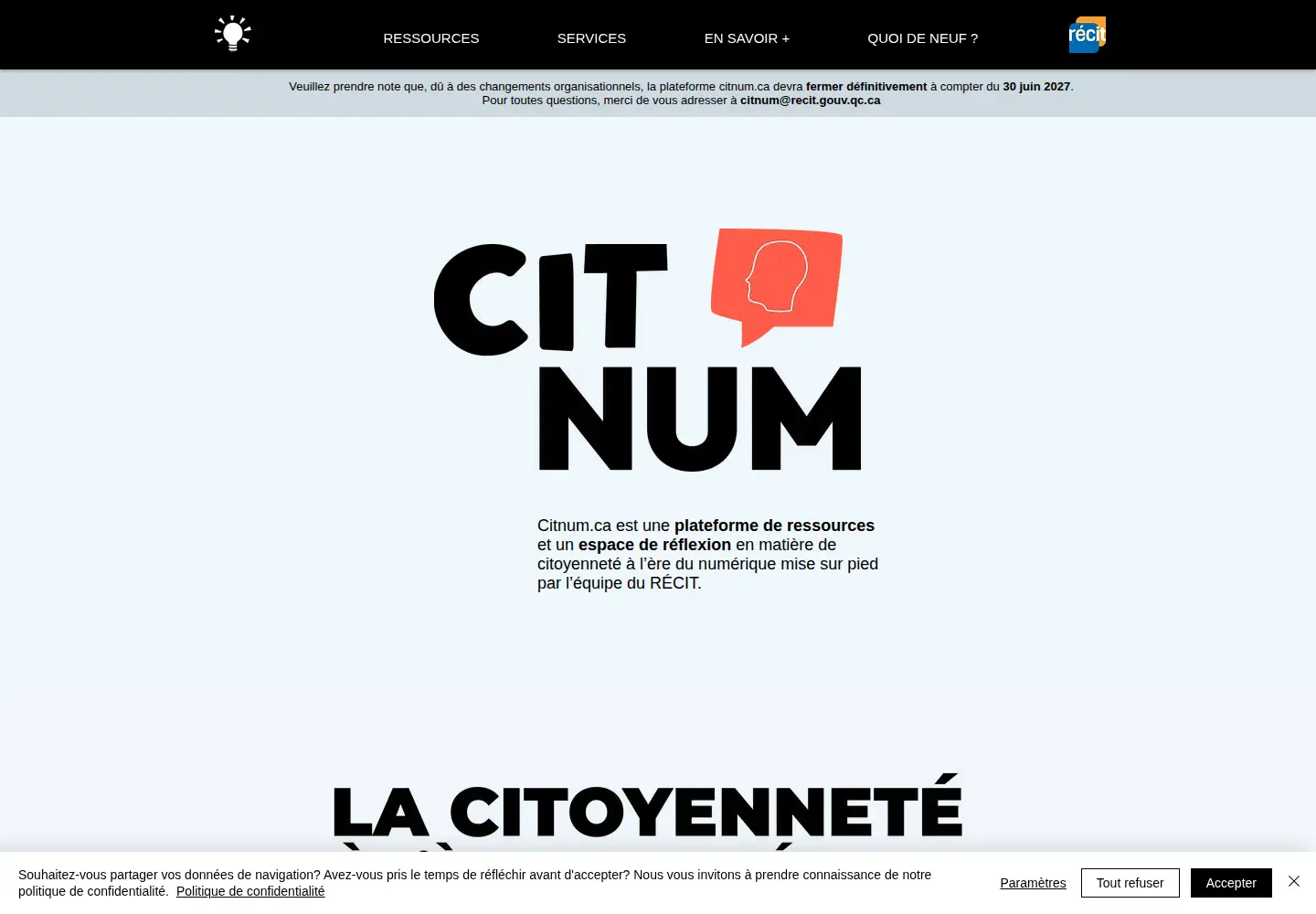 Screenshot of citnum.ca