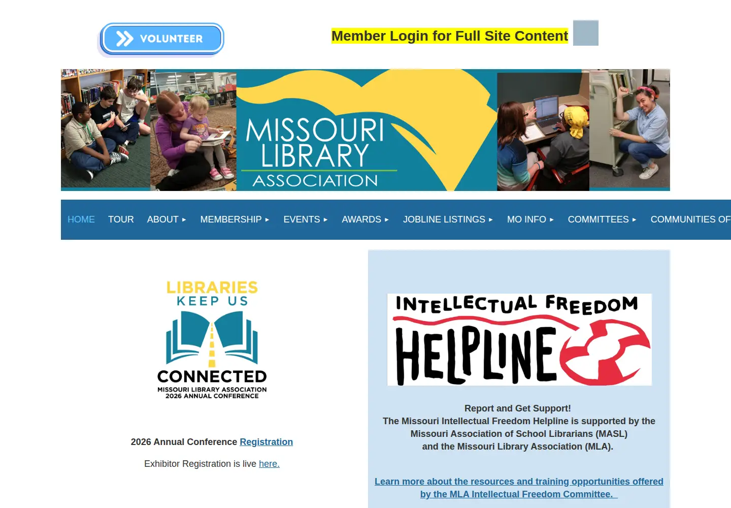 Captured homepage of molib.org in the current scan
