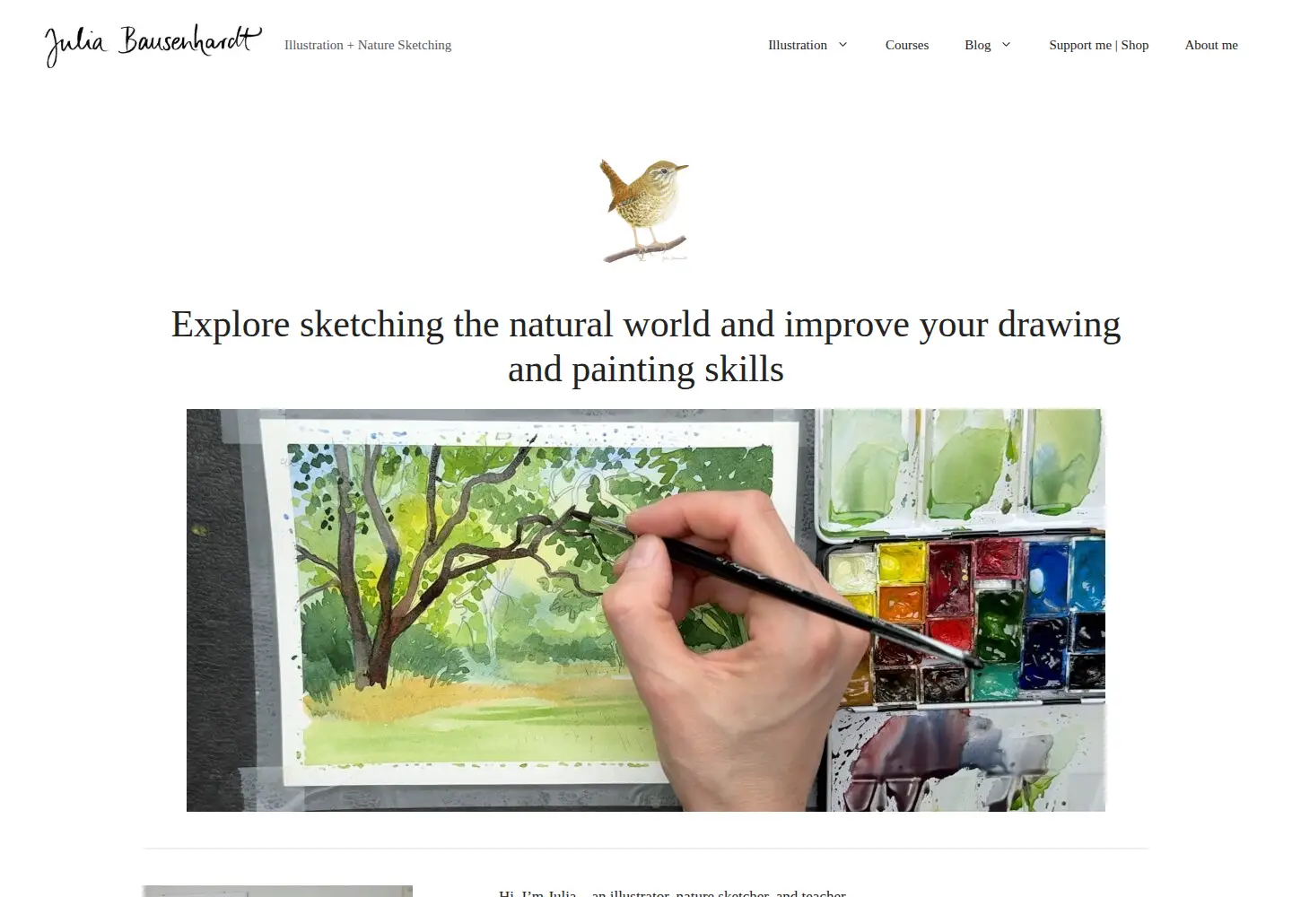 Captured homepage of juliabausenhardt.com in the current scan