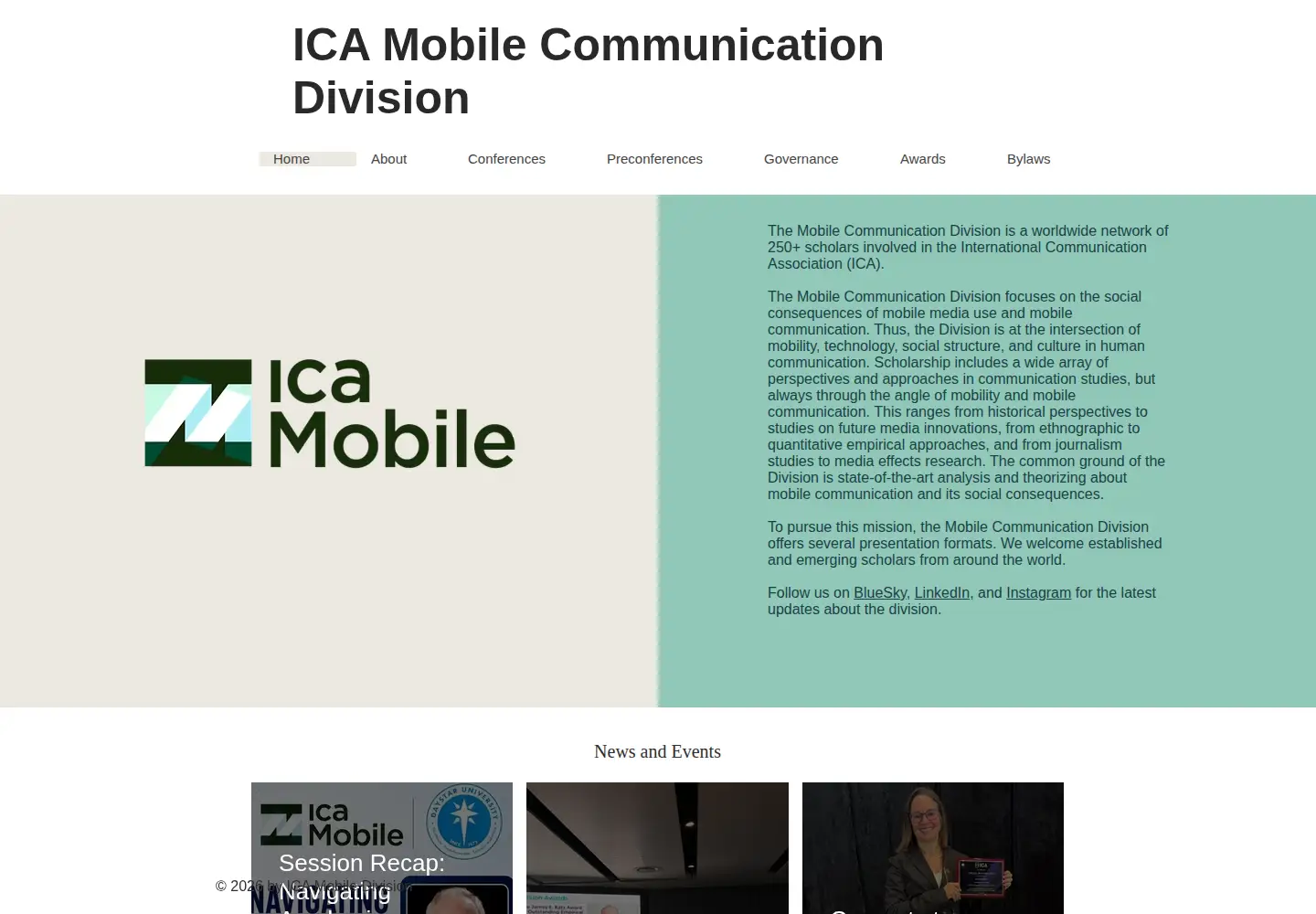 Screenshot of icamobile.org