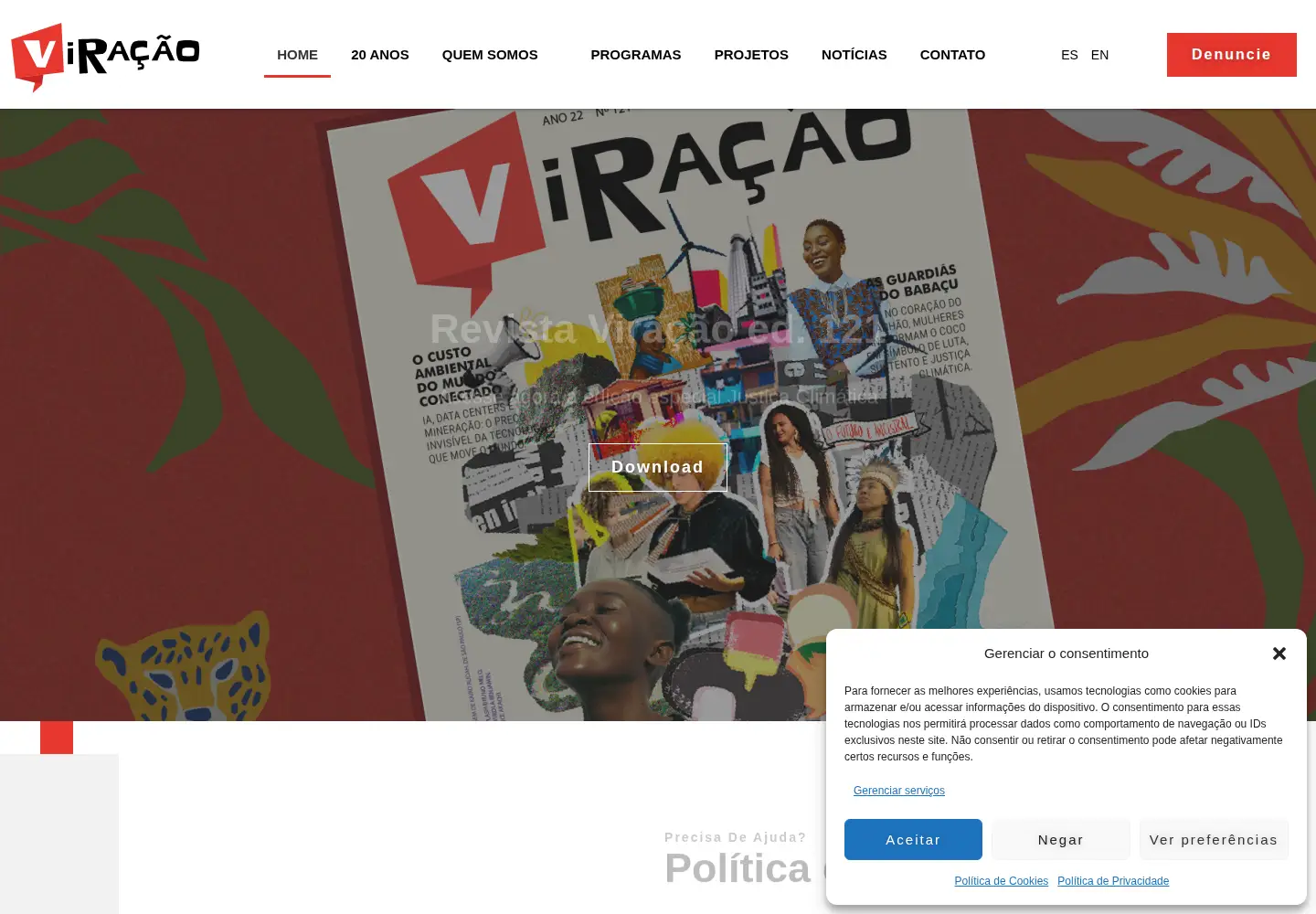 Screenshot of viracao.org