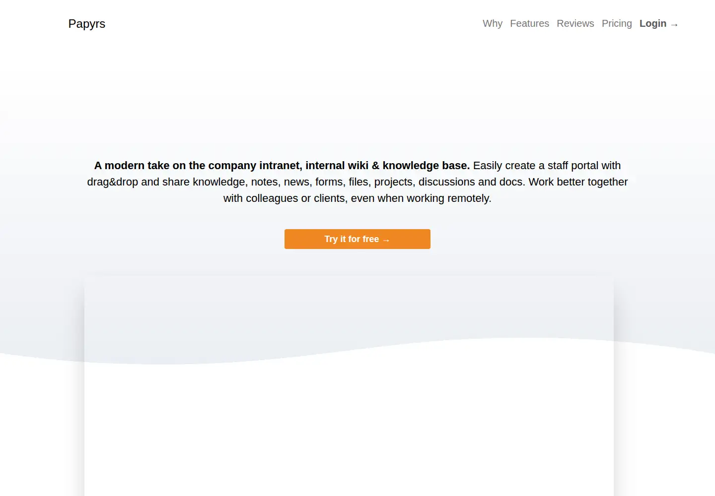 Screenshot of papyrs.com