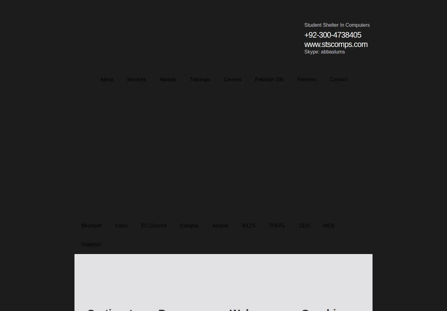 Captured homepage of stscomps.com in the current scan