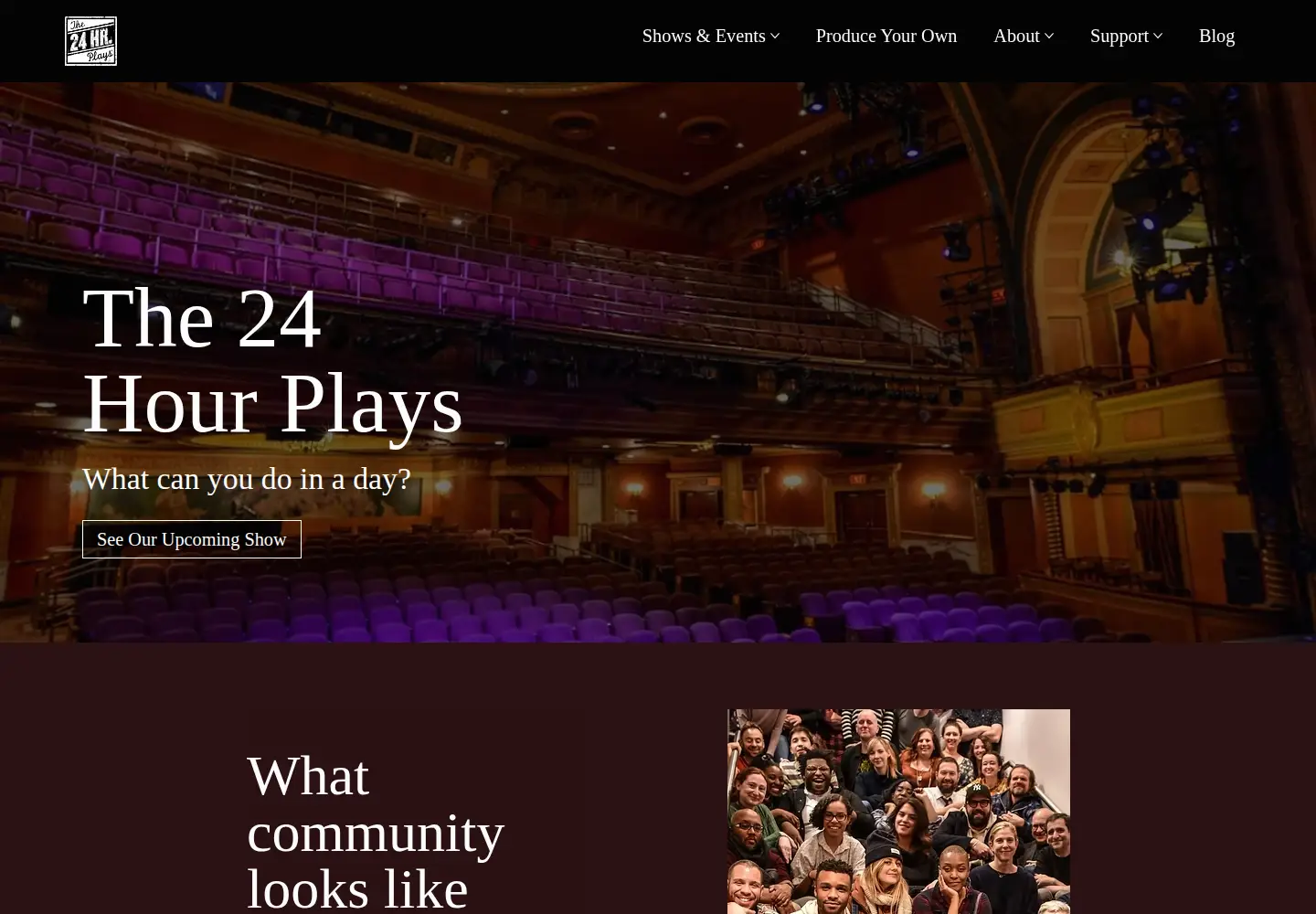 Captured homepage of 24hourplays.com in the current scan