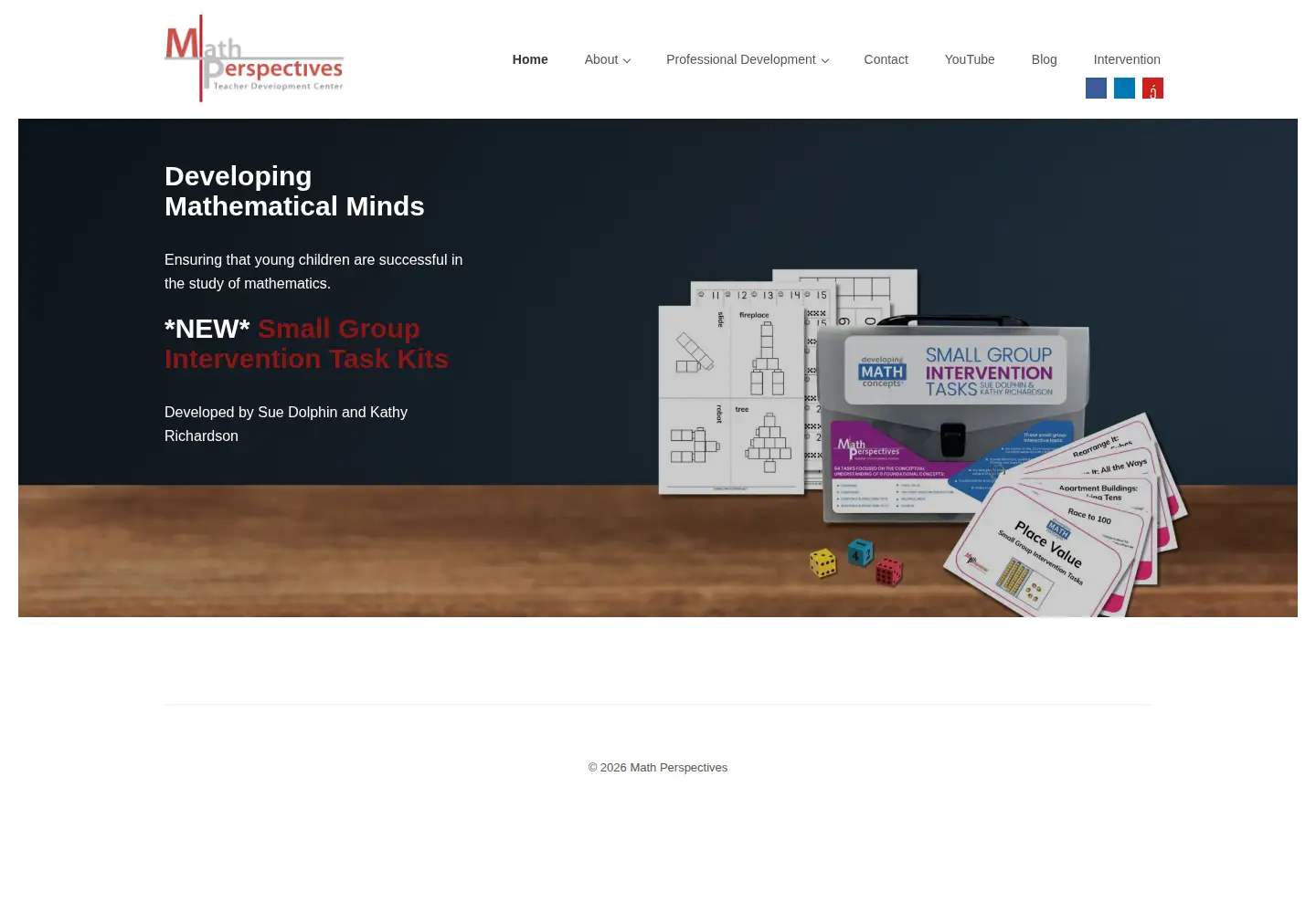 Screenshot of mathperspectives.com