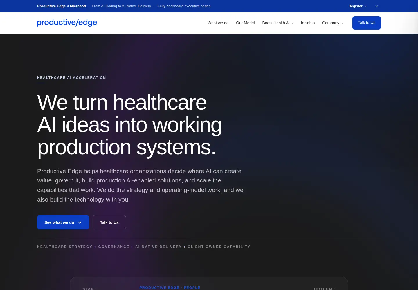 Screenshot of productiveedge.com
