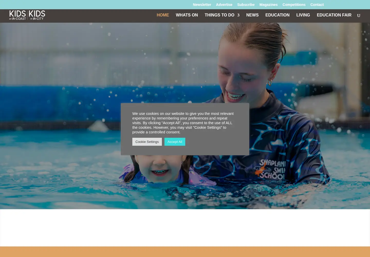 Screenshot of kidsonthecoast.com.au