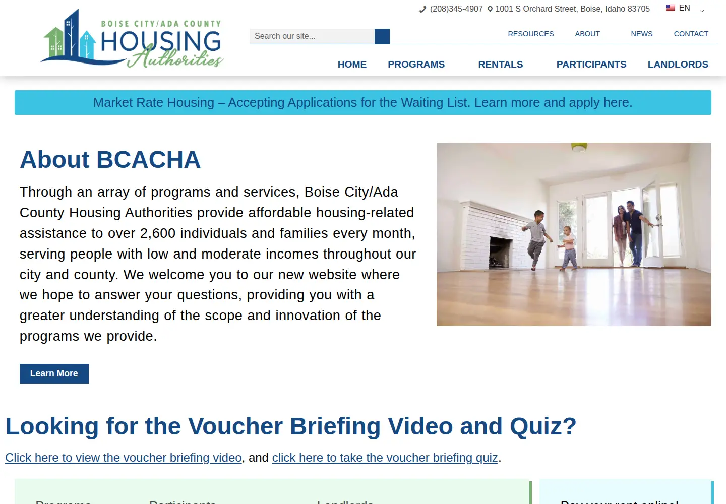Screenshot of bcacha.org