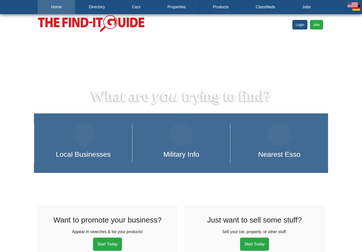 Screenshot of finditguide.com