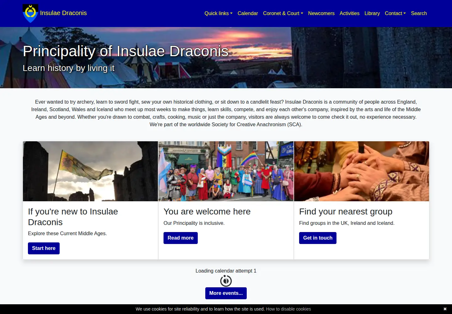Screenshot of insulaedraconis.org